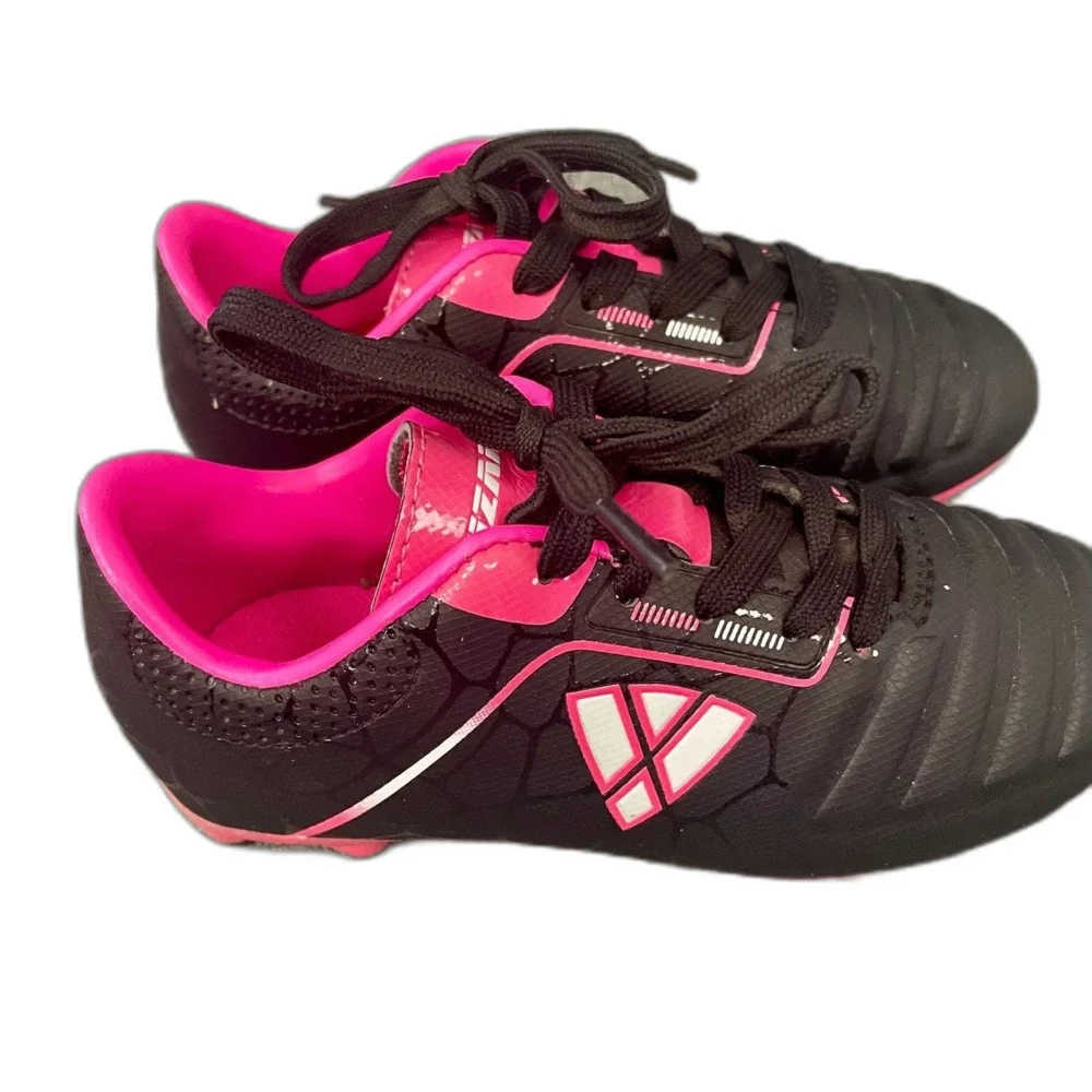 Vizari Avalon Jr FG Kids Soccer Cleats Black and Pink Fuchsia Size 10 - Picture 3 of 5